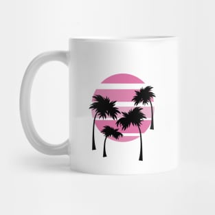 Palm Trees, Pink Sunset Mug